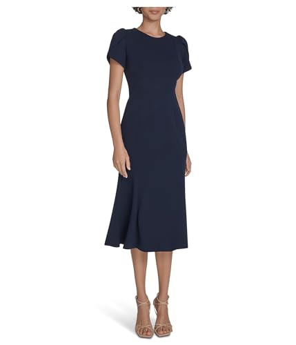Calvin Klein Women's Tulip Sleeve Aline Dress, Indigo