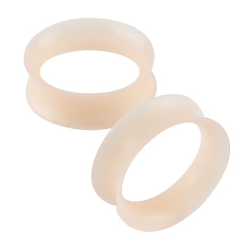 WINSENET 2Pcs 10mm Silicone Ear Gauges Flexible Ear Tunnels Gauges Soft Expander Stretching Ear Plugs Tunnels Double Flared Earring Piercings Jewelry for Men Women
