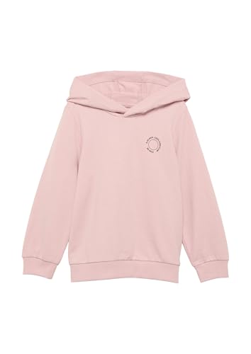 s.Oliver Unisex Kapuzen-Sweatshirt mit Rippbündchen und kleinem Print-Detail