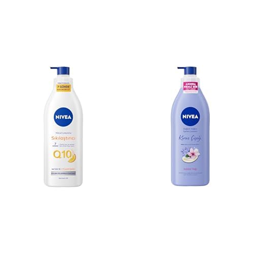 NIVEA Besleyici & Sıkılaştırıcı Vücut Sütü 400 ml + Nbody Pump Kiraz Çiçeği&jojoba Yağı Losyon 400 ml