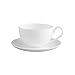 Produktbild Villeroy & Boch Royal Kaffeetasse mit Untertasse, 200 ml, Kaffeeobertasse und Kaffeeuntertasse, Premium Porzellan, Weiß