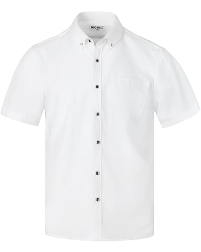 Mens Dress Shirt Short Sleeve Solid Casual Button Down Shirts with Pocket for Summer Business Wedding4