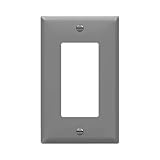 ENERLITES Decorator Light Switch or Receptacle Outlet Wall Plate, Gloss Finish, Size 1-Gang 4.50' x...