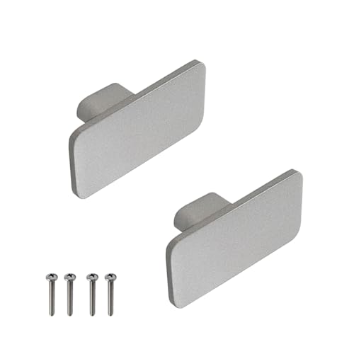 Image of VOLO Stainless Steel Drawer Knob for Cabinet Wardrobe and Cupboard Durable Knobs with Screws for Kitchen Dresser and Office Furniture | S-723 (Silver, 2 Pieces)