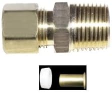 1/2" Brass Compression x 1/2" Male w/Plastic Sleeve and Tube Insert for Poly Tubing (11 PK)