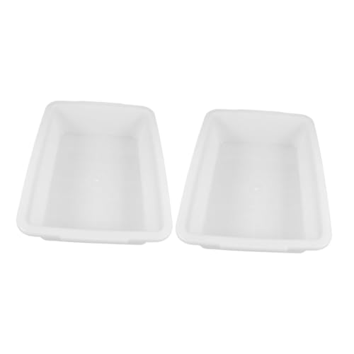 PRETYZOOM 2pcs Rectangular Plastic Lab Tray Leak Organizer for Chemical Reagents Educational Use Versatile Storage for Laboratory Supplies