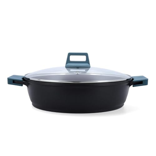 Quid Confort Tartera Aluminio Fundido 32cm - 5,5l Aluminio Apto Vitrocerámica Apto Inducción 2 Capas Antiadherentes