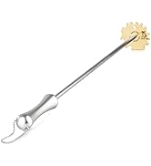 Sage Owl Grill Scraper for Outdoor Grill - Brass BBQ Scraper for Grill Cleaning BBQ Tool 17’’ Han...