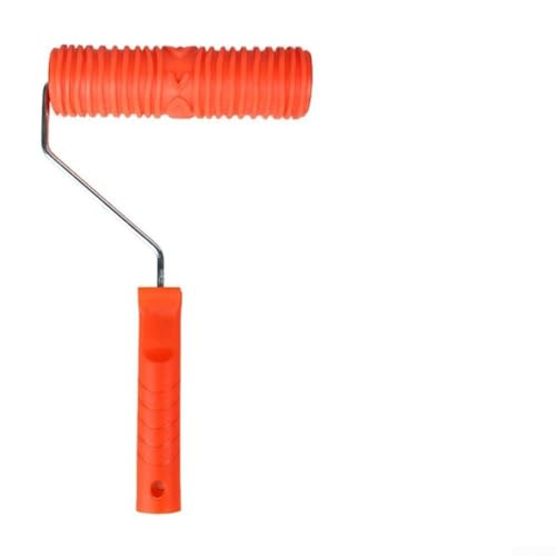 Kompatible Prägewalze 22,9 cm für strukturierte Wand-Möbelbeschichtungen – Gummi-Texturrolle für Heimwerker, Dekoration, Pinsel, Zuhause, Elastomer-Malerei, Orange (22,9 cm)