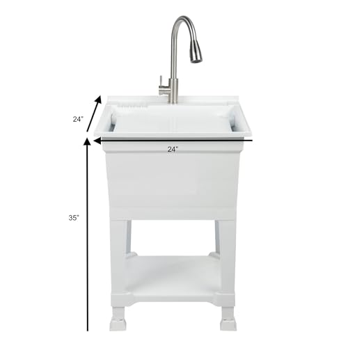 UTILITYSINKS Freestanding Utility Sink - Quick Connect Drain - 24 x 24 in - image 7