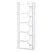 HOMCOM Estantería de 6 Niveles Librería Vertical de Forma Irregular Diseño Moderno Sistema Antivuelco 60x21x162,5 cm Blanco
