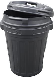Seau de stockage avec couvercle noir 40 litres pour aliments