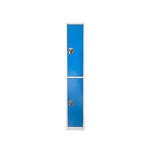 Adiroffice 72-Inch 2-Tier Blue Storage Locker, 2/Pack (629-202-Blu-2Pk) #TOP1