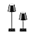 Lsoppn 2-Pack Rechargeable Cordless Table Lamps, Battery-Operated Wireless Minimalist Table Lamp, 3 Colors Stepless Dimming LED Adjustable Height Table Lamp for Dining/Bedside/Camping (2, Black)
