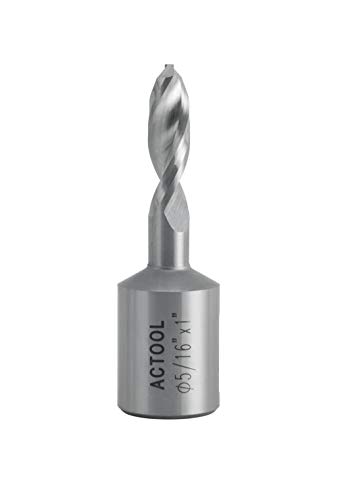 ACTOOL 5/16'' Diameter x 1'' Depth of Cut HSS Solid Drill with 3/4'' Weldon Shank, HSS Fully Ground Drill