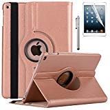 New iPad 9.7 2018 2017 / iPad Air Case - AiSMei Rotating Stand Case Cover with Auto Wake Sleep for Apple iPad 9.7" (6th Gen, 5th Gen) / iPad Air 2013,Rose Gold
