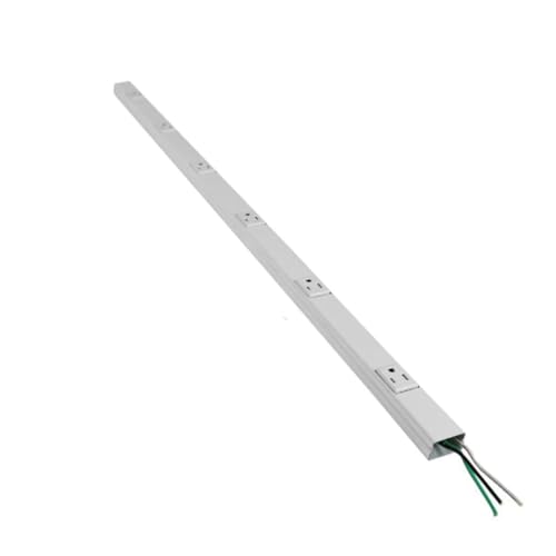 Legrand Wiremold WH20GB306TR Plugmold 2000 Series 3 Foot Hardwired Power Strip with 6 Tamper Resistant Outlets White