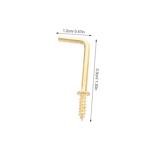 Image of Toyvian 50pcs Shaped Screw Hooks Iron Sturdy Nail Hangers for Secure Wall Hanging for Organizing Pictures Plants and Heavy Items