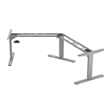 V Shaped Standing Desk Frame. Adjustable Height and Width Legs with Triple Electric Motors for Home...