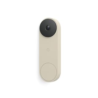 Google Nest Doorbell (Wired, 3rd Gen) - 2K Video and Gemini, Live View, Night Vision, 2-Way Audio - Works with Google Home - 2025 Model - Linen