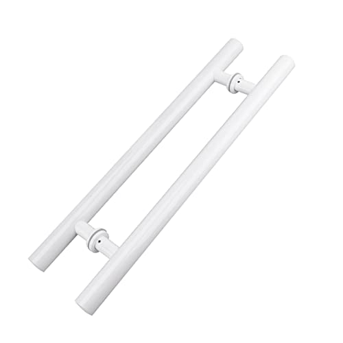 Poignée de porte de grange blanche en H pour sublimer une porte coulissante de salon