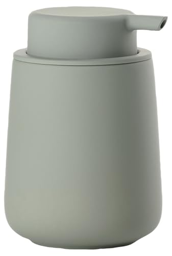 Zone Denmark Nova One - Dispensador de jabón líquido para baño (cerámica, 8 cm de diámetro, 11,5 cm de altura, 250 ml), color verde Zone Denmark Nova One - Dispensador de jabón líquido para baño (cerámica, 8 cm de diámetro, 11,5 cm de altura, 250 ml), color verde