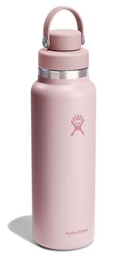 Image of Hydro Flask Water Bottle - Insulated Stainless Steel - Wide Mouth Chug Lid, Non Spill, Leakproof in 40 Oz Tonal Trillium Pink