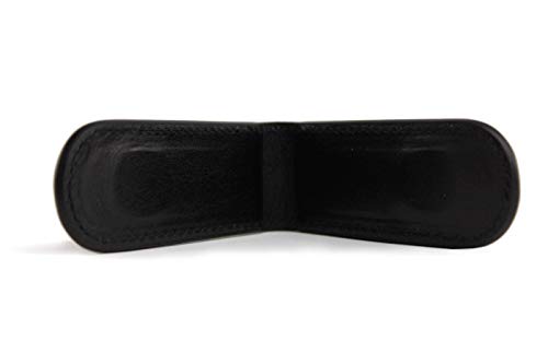 GiUDI Genuine Leather Moneyclip Moneyclip, Money Holder, Cowhide Leather, Made in Italy, (Black)4