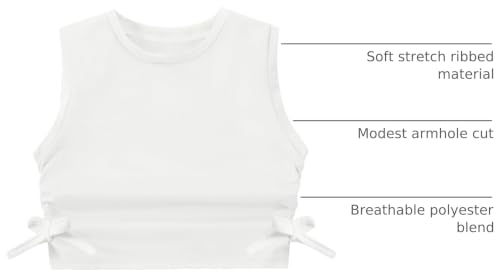 Image of EXARUS Girls Crop Tank Top Dance Hip Hop Outfits Cheer Cropped Top