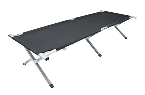 VCM Tosali M - Tumbona plegable (aluminio, 190 cm), color negro