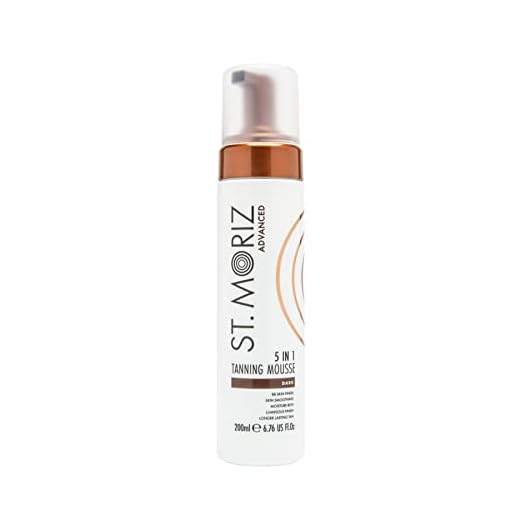 St Moriz Mousse Autobronceadora 5 en 1 Dark - Advanced Pro, 21 g, Blanco/ Marrón