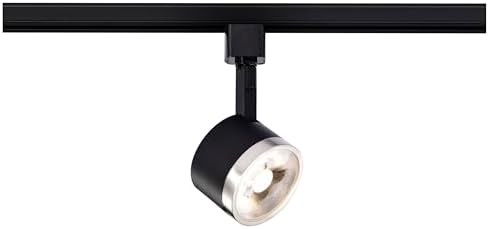 Nuvo TH636 12W LED Round-Style Track Head, 24-Degree Beam, Black and Brushed Nickel