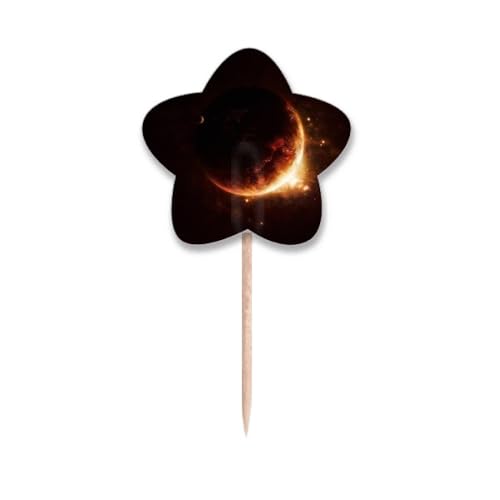 Cure-dents drapeaux cupcake picks univers étoile pour décoration de gâteaux - 2