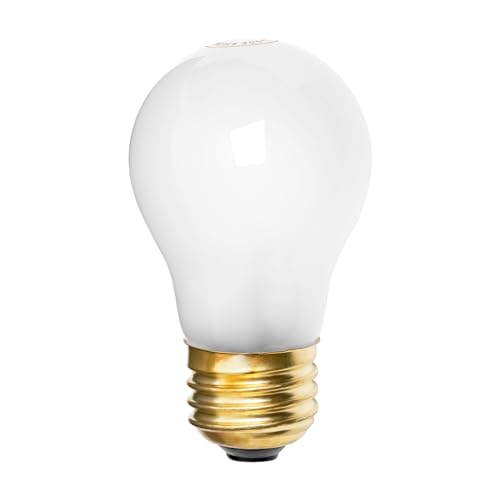 Belleone 8009 Light Bulb for Refrigerator Oven - 130V 40W Replacement Incandescent Bulb Fit for Whirlpool GE Ken-More Frigidaire Amana KitchenAid Refrigerator Freezer, Yellow Warm Light Color, 1PC