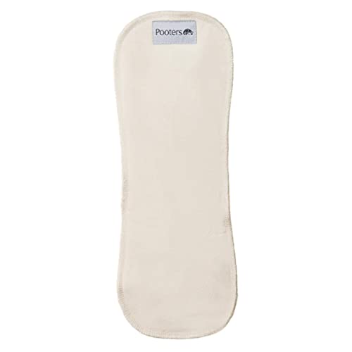 Image of Pooters Reusable Cloth Diaper Inserts, 6-Layer Hemp Cotton Absorbent Liners, Holds 2.5 Ounces - 5 Pack