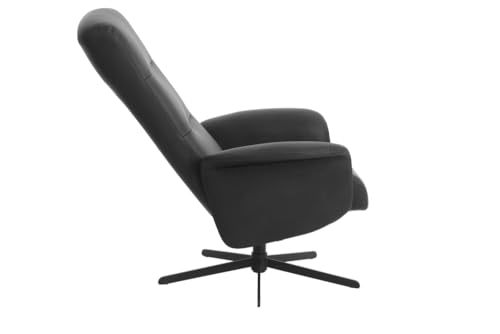 Hoclauho Relaxsessel mit Drehfunktion ergonomischer Fernsehsessel Schwarz für Wohnzimmer – Bild 6