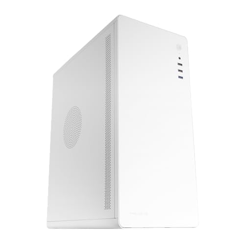 Mars Gaming TACENS 2ENSISW, PC ATX Case, All-Metal Design, Ultra Robust Structure, Semi-Tower with 120 mm FDB Ultra-Quiet Fan, USB 3.0, White