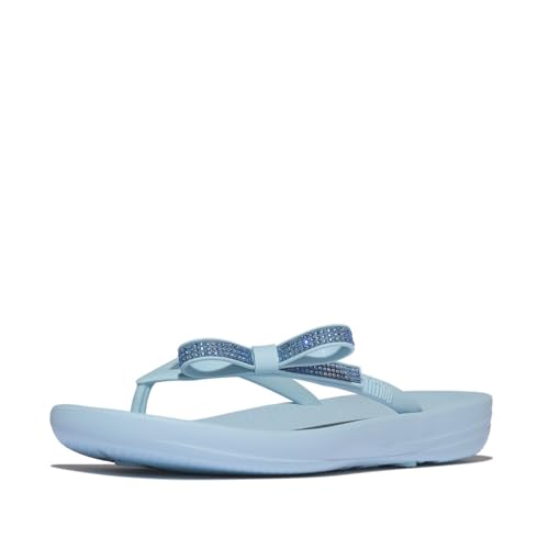 [�t�B�b�g�t���b�v] ���K�i ���f�B�[�X �T���_�� iQushion GLITZ-BOW FLIP-FLOPS Cloudy Blue (23.0 cm~23.5 cm)
