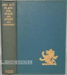 Hardcover ONE-ACT PLAYS FOR STAGE AND STUDY [Unknown] Book