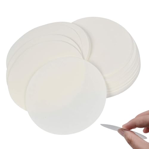 OUDQFCJ 100 Pcs Papel Filtro Redondo de Laboratorio, Diámetro 11 cm con Velocidad de Flujo Media para Uso en Laboratorio y Aplicaciones Químicas