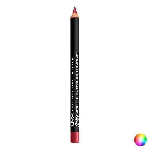 Image of NYX PROFESSIONAL MAKEUP Suede Matte Lip Liner, Velvety-Smooth, Long-Lasting Formula For A Defined Lip Makeup Look - Cannes (Red) (Pack of 2)