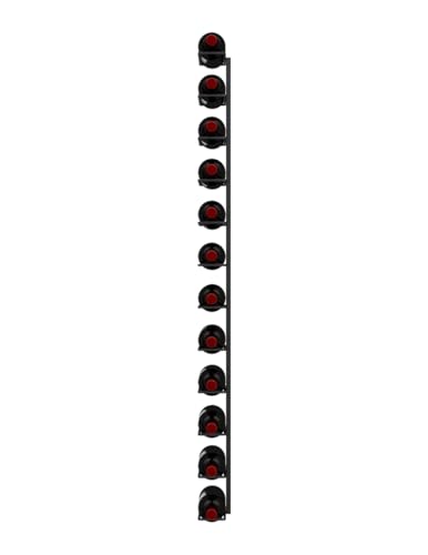 Image of Ultra Wine Racks Max Reveal Wall Mounted Wine Rack - Black Metal Wall Rails, 4 ft (12 Bottles)