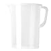 MSemis Plastik Krug mit Deckel 2500ml Großer Wasserkrug Pitcher Wasserkaraffe Transparent Kanne mit Griffe Trinkkrug Teekanne Z Transparent 5L