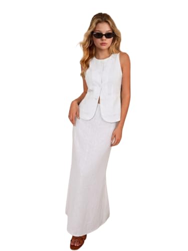 Image of FNOCKS Girls Cotton Linen Co-Ord Set