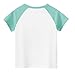 3 Years Baby Boy and Girls Oversized Shirts Fashion Contrast Raglan Short Sleeve Crewneck Loose Comfy T-Shirt Tops