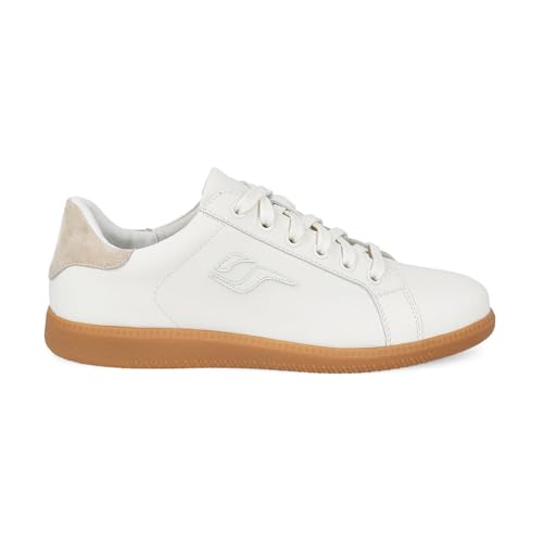 {Zapatillas Deportivas Mujer Blancas Piel Zapatillas Deportivas Mujer PAYMA - Sneakers Blancas de Piel para Mujer. Bambas Casual Deportivas Clásicas. Zapatillas de Verano. Piso de Goma....