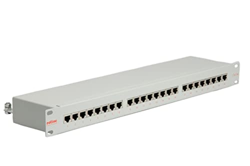 Rotronic ROLINE Panneau de Brassage 19" 1 U, 24 Ports, Cat.5e (Classe D), Gris