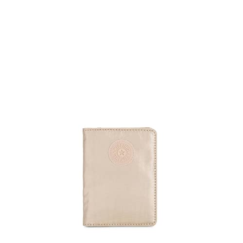 Kipling Estojo metálico para passaporte dourado estrelado metálico