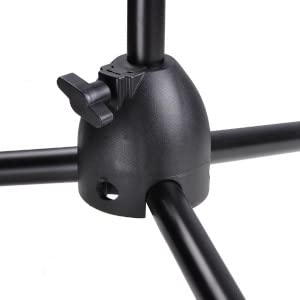 Image of Mic Stand Boom Arm Microphone Adjustable Suspension Boom Scissor Arm for Podcasting Gaming Recording Tripod Microphone (Mic Stand 3 Leg, Black)