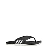 adidas womens Adilette Comfort Flip Flop Black/White/Black 7